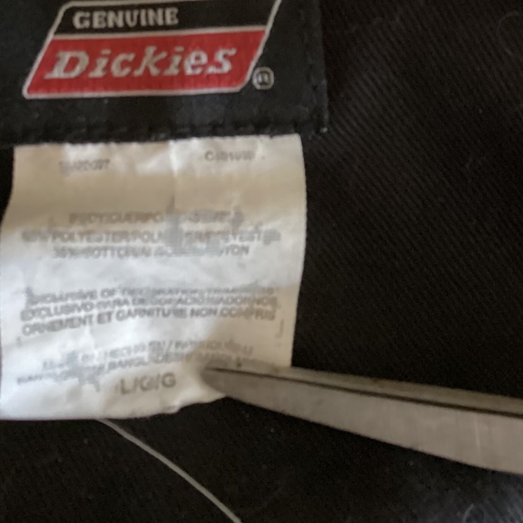 Dickies men’s black snap front shirt size large - Picture 2 of 8